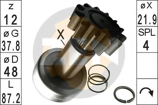 ERA 226076 Freewheel Gear, starter